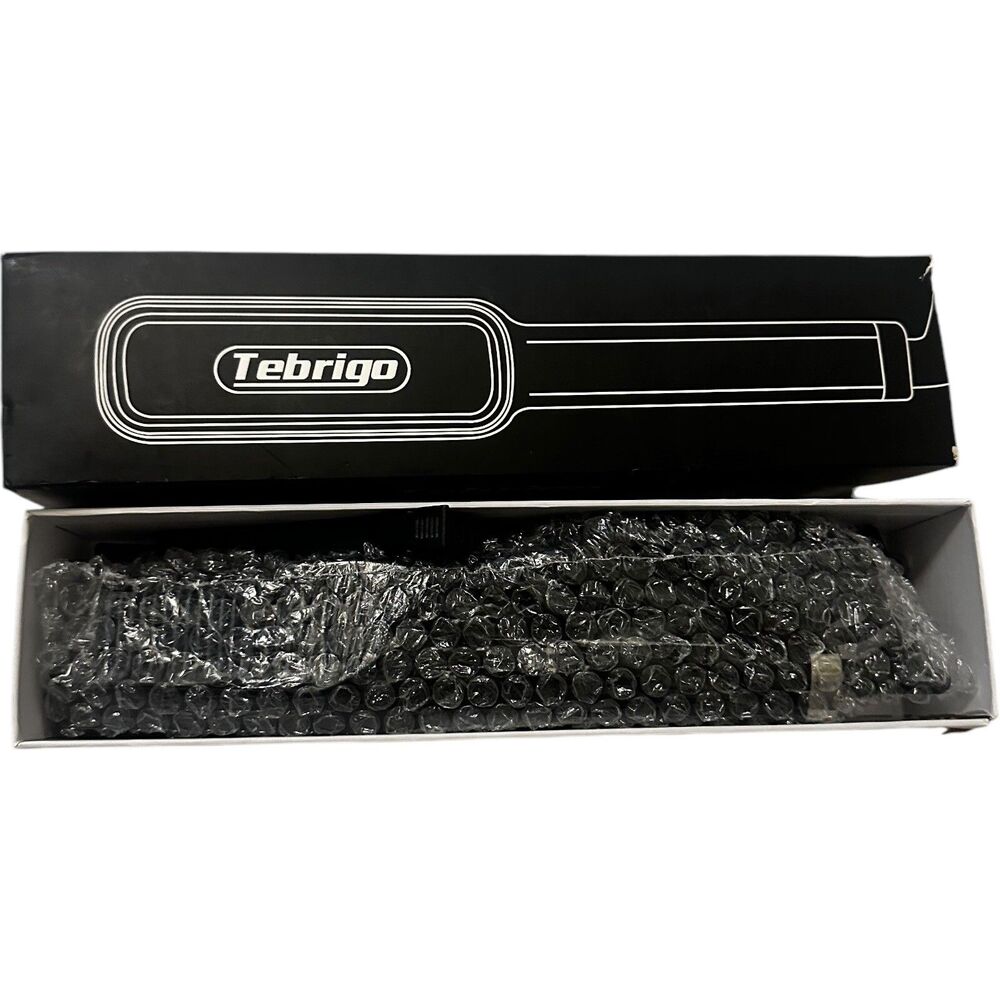 Tebrigo Hair Straightener Brush Heat Styling Tool Corded. Black Pink Open Box